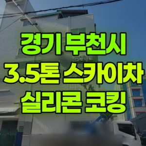 경기 부천시 3.5톤 스카이차 실리콘 코킹 3일 후기