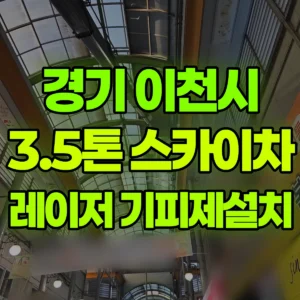 경기 이천시 3.5톤 스카이차 레이저설치및 기피제 작업 / 3대작업 일대 후기