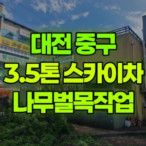 대전 중구 3.5톤 스카이차 나무벌목작업 반나절 비용