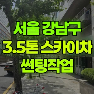 서울 강남구 스카이차 썬팅작업 반나절 후기