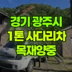 경기 광주시 퇴촌면 사다리차 목재양중 현장 사진