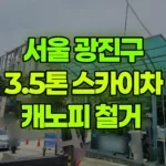 서울 광진구 능동 스카이차 캐노피 철거 현장 사진