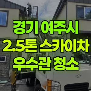 경기 여주시 스카이차 빗물 받이 및 우수관 청소  반나절 후기