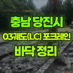 충남 당진시 신평면 포크레인 바닥 정리 현장 사진