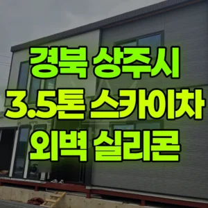 경북 상주시 스카이차 2층 외벽실리콘작업 반나절 후기