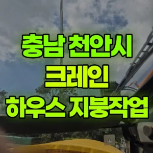 충남 천안시 13톤 맹꽁이 크레인 10M x 10M  하우스 지붕 작업 1시간 비용