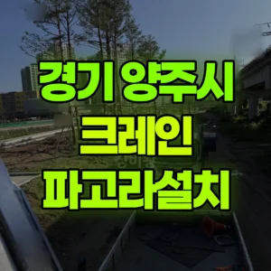 경기 양주시 5톤 카고크레인 파고라설치 반나절 후기