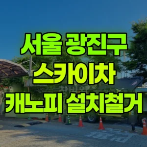 서울 광진구 스카이차 캐노피 설치/철거  반나절 후기
