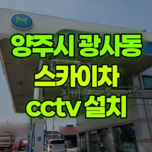경기 양주시 스카이차 cctv 설치 2시간 후기