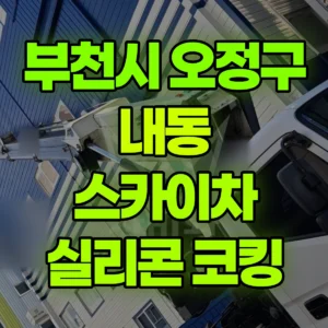 경기 부천시 스카이차 실리콘 코킹 일대 후기