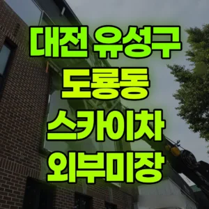 대전 유성구 스카이차 외부미장 일대 후기