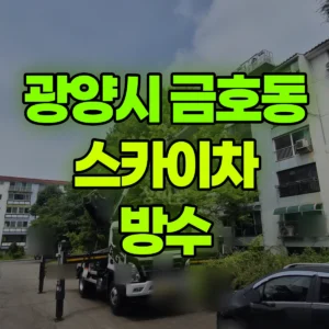 전남 광양시 스카이차 방수 반나절 후기