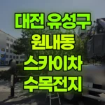 대전 유성구 원내동 스카이차 수목전지 현장 사진