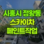 경기 시흥시 정왕동 스카이차 페인트작업 현장 사진