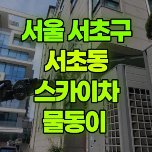 서울 서초구 스카이차 물동이  1시간 비용
