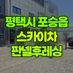 경기 평택시 포승읍 스카이차 판넬후레싱 현장 사진