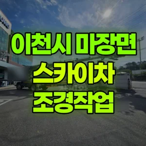 경기 이천시 스카이차 조경작업 2일 비용