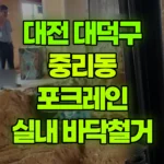 대전 대덕구 중리동 포크레인 실내 바닥철거 현장 사진