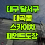 대구 달서구 대곡동 스카이차 페인트도장 현장 사진