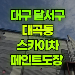 대구 달서구 스카이차 페인트도장  일대 후기