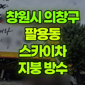 경남 창원시 스카이차 지붕 방수 반나절 후기