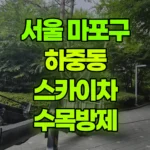 서울 마포구 하중동 스카이차 수목방제 현장 사진
