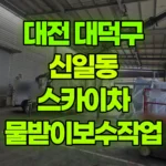 대전 대덕구 신일동 스카이차 물받이보수작업 현장 사진