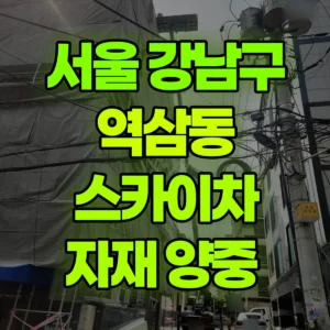 서울 강남구 스카이차 자재 양중  1시간 후기