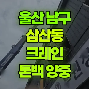 울산 남구 5톤 카고크레인 톤백 양중 반나절 비용