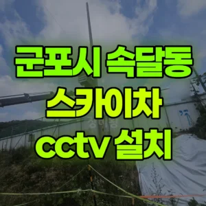경기 군포시 스카이차 cctv 설치 1시간 후기