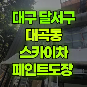 대구 달서구 스카이차 페인트도장  일대 비용
