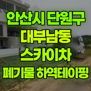 경기 안산시 스카이차 폐기물 하역 ,테이핑 작업  반나절 후기