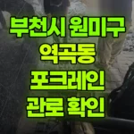 경기 부천시 원미구 역곡동 포크레인 관로 확인 현장 사진