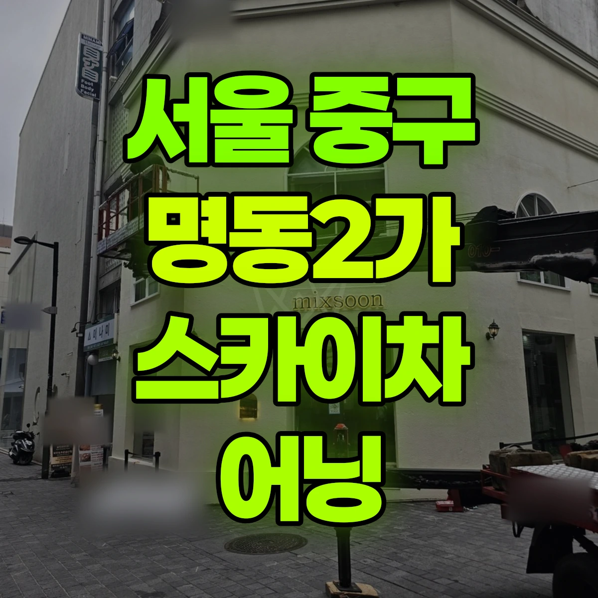 서울 중구 명동2가 스카이차 어닝 비용