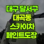 대구 달서구 대곡동 스카이차 페인트도장 현장 사진