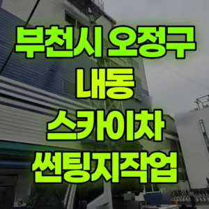 경기 부천시 스카이차 썬팅지작업 일대 비용