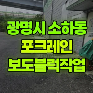 경기 광명시 미니017 포크레인(굴착기) 보도블럭작업 반나절 후기