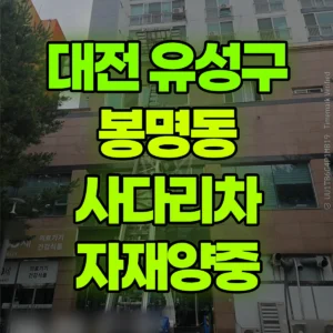 대전 유성구 1톤 사다리차 자재양중 1시간 비용