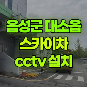 충북 음성군 스카이차 cctv 설치 5시간 후기