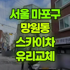 서울 마포구 스카이차 유리교체 일대 비용