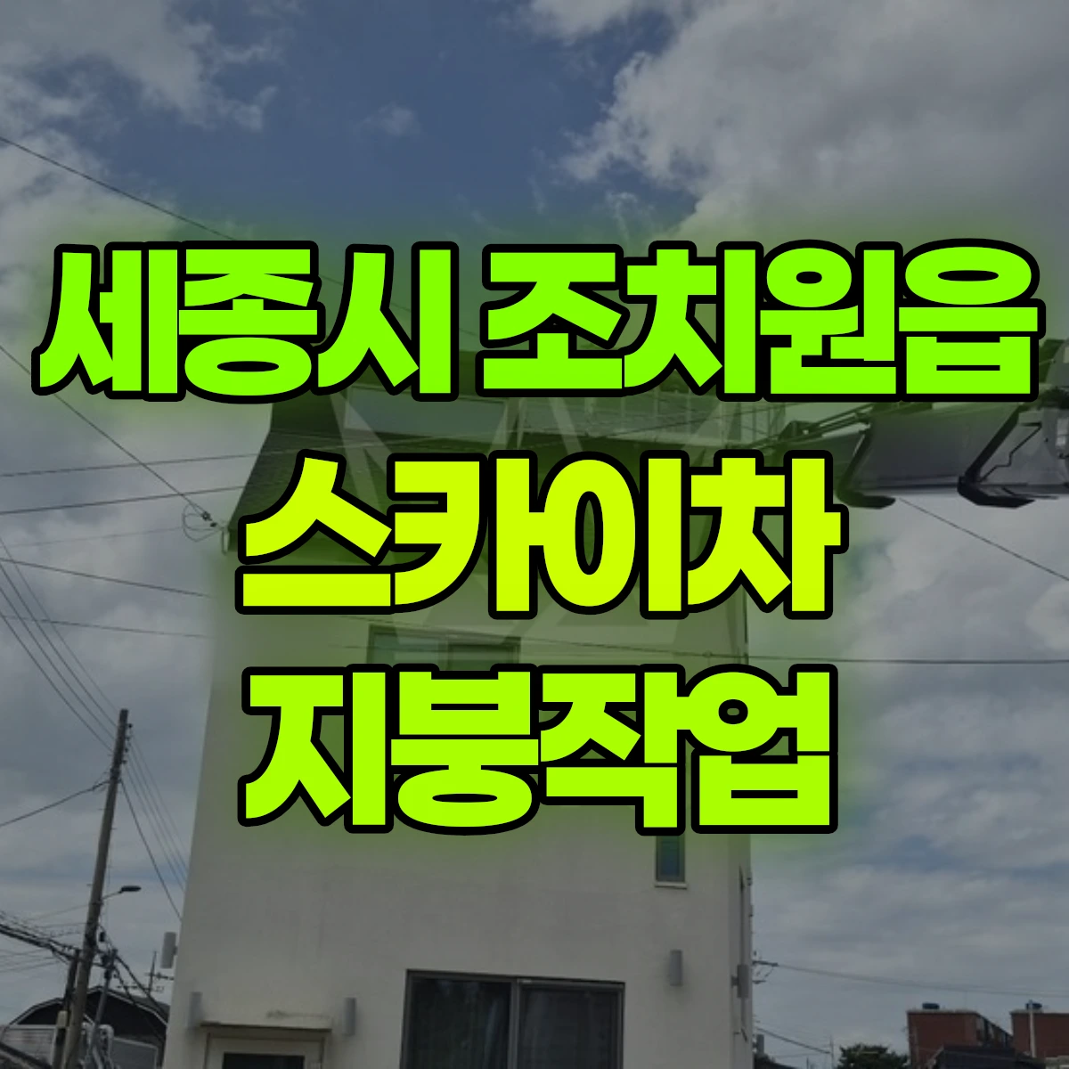세종시 조치원읍 스카이차 지붕작업 비용