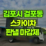 경기 김포시 걸포동 스카이차 판낼 마감제 현장 사진