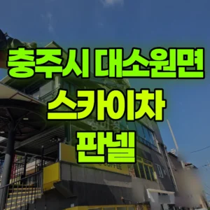 충북 충주시 스카이차 판넬 일대 후기