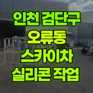 인천 검단구 스카이차 실리콘 작업  1시간 후기
