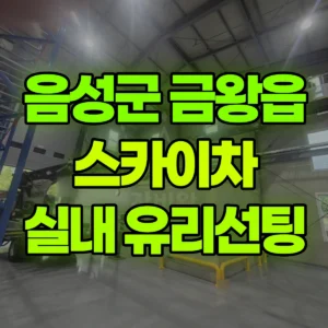 충북 음성군 스카이차 공장 내 실내 유리창 선팅  반나절 후기