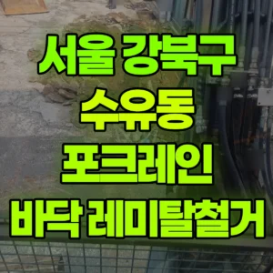 서울 강북구 03궤도(LC) 포크레인(굴착기) 바닥-레미탈철거 반나절 후기