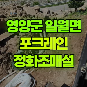 경북 영양군 03궤도(LC) 포크레인(굴착기) 정화조매설 일대 비용