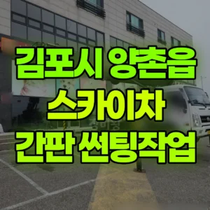 경기 김포시 스카이차 간판/썬팅지팅작업 반나절 후기
