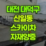 대전 대덕구 신일동 스카이차 자재양중 현장 사진