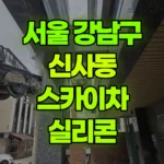 서울 강남구 신사동 스카이차 실리콘 현장 사진